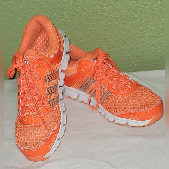Adidas Climacool Vibrant Orange Women's Sneakers With Reflective Stripes Sz 7.5 - Picture 5 of 15